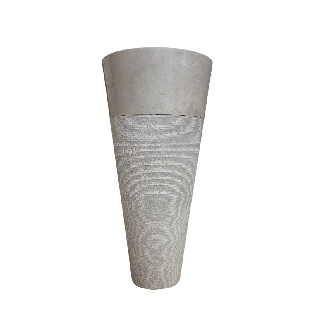 Vasque sur Pied en Marbre Beige